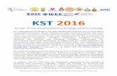 KST 2016 - Burapha Universitykst.buu.ac.th/2016/doc/2016-report.pdf · Reported by K. Chinnasarn (Faculty of Informatics, Burapha University), TPC of KST 2016 KST 2016 The 2016 –