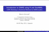 Introduction to GWAS using R and GenABELkvansteen/GeneticEpi-UA2/Class5...Introduction to GWAS using R and GenABEL LUPA Workshop in Statistical Methods for GWAS studies Marcin Kierczak∗