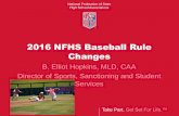 2016 NFHS Baseball Rule Changes - Shore UmpiresTake Part. Get Set For Life. National Federation of State High School Associations 2016 NFHS Baseball Rule Changes B. Elliot Hopkins,