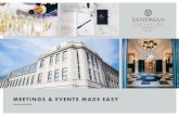 MEETINGS & EVENTS MADE EASY...MEETINGS & EVENTS MADE EASY. DEAR VALUED GUEST Our superb city centre location is easily accessible by road, rail and air — so no matter where you ...
