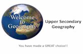 Upper Secondary Geography - North Vista Secondary School · Pure Geography •Secondary 3 (Physical Geography) –Coastal Studies –Plate Tectonics –*Weather & Climate •Secondary
