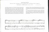  · 2010-03-07 · ADAGIO (from the Adagio in G minor for strings and organ) Tomaso Albinoni (1671-1751) arr. Francis Pott An Italian composer and violinist, born in Venice. His immense