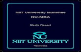 NU-MBA - NIIT UniversityIn addition to Summer Internship, which is supervised on-the-job by NU faculty, students additionally take up 3 real-world projects. Dr. Rajeev Shorey, President,