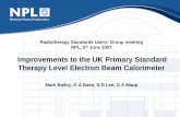 Improvements to the UK Primary Standard Therapy Level ...resource.npl.co.uk/docs/science_technology/ionising... · Improvements to the UK Primary Standard Therapy Level Electron Beam