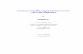 Continuous-Time Delta-Sigma A/D Converters for High Speed Applications · 2014-08-31 · Continuous-Time Delta-Sigma A/D Converters for High Speed Applications by Omid Shoaei A thesis