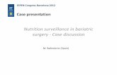 Nutrition surveillance in bariatric surgery Case discussion · Nutrition surveillance in bariatric surgery ‐ Case discussion ESPEN Congress Barcelona 2012. M. Ballesteros (Spain)