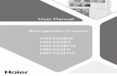 User Manual Refrigerator-Freezer HRF520BW HBM450SA1 ... · Intended Use Intended use This appliance is intended for cooling and freezing food. It has been designed exclusively for