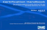 Certification Handbook · 2018-08-13 · Certification Handbook. For schemes approved under Section 7(2) and direct appointments under Section 7(1) of the Building (Scotland) Act