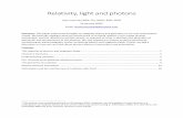 Relativity, light and photons · Relativity, light and photons Jean Louis Van Belle, Drs, MAEc, BAEc, BPhil 20 January 20201 Email: jeanlouisvanbelle@outlook.com Summary: This paper
