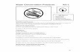 Water Conservation Practices NS-1 · Water Conservation Practices NS-1 Definition and Purpose Water conservation practices are activities that use water during the construction of