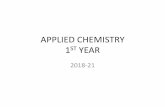 APPLIED CHEMISTRY 1ST YEARgpambala.ac.in/wp-content/uploads/2018/09/Chemistry.pdf · •BASIC CONCEPTS OF CHEMISTRY •STRUCTURE OF ATOM •MATTER •PERCENTAGE COMPOSITION . WHAT
