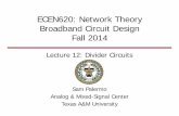 ECEN620: Network Theory Broadband Circuit Design Fall 2014 · Optimized CML FF for High-Speed Dividers • The cross-coupled pair gate and drain capacitances slow down the latch/flip-flop