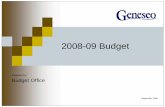 2009BudgetBk1.ppt · 2008-09 Budget 3 The State Purpose Budget is the College’s main, and largest, budget. It encompasses the central functions of the College including Academic