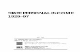 STATE PERSONAL INCOME 1929–97income for the United States, for each region, and for each State for selected years in 1977–97. The estimates of personal income and of per capita