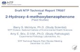 Draft NTP Technical Report TR597 on 2-Hydroxy-4 ......Draft NTP Technical Report TR597 on 2-Hydroxy-4-methoxybenzophenone (Feed Studies) Barry S. McIntyre, Ph.D. (Study Scientist)