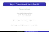 Logic: Propositional Logic (Part II) - unibzartale/DML/Lectures/Logic/... · 2018-01-15 · Decision Procedures in Logic: Soundness A decision procedure solves a problem with yes