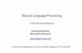 Natural Language Processing - GitLab · - “Yet another Tere Naam ... –Document • The distribution of the context defines the word • The distributed representation has intrinsic