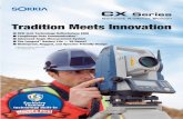 Compact X-ellence Station Tradition Meets Innovation · • Sokkia’s traditional motion clamp and tangent screw are employed to ensure stable angle measurement. • CX-101 and CX-102