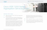 Cisco ASR 1000 Series Aggregation Services Router · 2018-06-06 · [RP1] [ASR1000-RP1], two ASR 1000 Series 10-Gbps SIPs ... (FRU) placement is also different on the ASR 1013. From