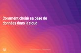 Comment choisir sa base de données dans le cloud...Comment choisir sa base de données dans le cloud. Purpose-built databases The right tool for the right job. Two fundamental areas