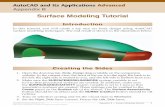 Surface Modeling Tutorial - G-W Learning · Surface Modeling Tutorial IIntroductionntroduction In this tutorial, you will create a toy race car body design using AutoCAD surface modeling