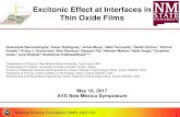 Excitonic Effect at Interfaces in Thin Oxide Films · Atomic Layer Deposition technique (ALD) was used to grow, • High quality • Very low roughness crystalline ZnO thin film •
