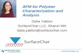 AFM for Polymers - McCrone · Atomic force microscopy for polymers • AFM has become a staple for polymer characterization labs, alongside electron and ... Failure analysis From
