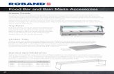 Food Bar and Bain Marie Accessories - Roband Australia€¦ · Food Bar and Bain Marie Accessories Sneeze Guards A must for self service areas, sneeze guards help prevent food contamination