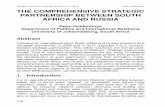 Strategic Review for Southern Africa, Vol 37, No 2 Deon ... · THE COMPREHENSIVE STRATEGIC PARTNERSHIP BETWEEN SOUTH AFRICA AND RUSSIA Deon Geldenhuys Department of Politics and International