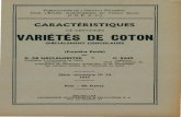 DE CERTAINES VARIÉTÉS DE COTON - RAOS | Royal Academy ... · Dans la brochure : « Methods for the measurements of certain character properties of raw cotton », Richardson (7)
