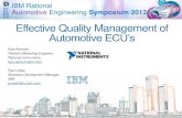 Effective Quality Management of Automotive ECU’s · • Video: Interview Innovate 2013- Chris Washington, National Instruments... • Video: Innovate 2013 Interview and Demo at