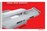 ≥IDEAL 5222 digicut Professional guillotine with hydraulic ......≥IDEAL 5222 DIGICUT HYDRAULIc guillotine ≥IDEAL 5222 DIGICUT Cutting length 520 mm Cutting height 80 mm Narrow