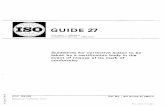 GUIDE 27 - CNCA · IS0 GUIDE 27-1983 (E) - bears an unauthorized form of mark of conformity (e.g. counterfeit certification label), or - is in violation of the certification agreement.
