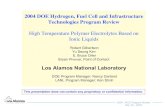 2004 DOE Hydrogen, Fuel Cell and Infrastructure ......2004 HFCIT Program Review May 25 , 2004 2004 DOE Hydrogen, Fuel Cell and Infrastructure Technologies Program Review High Temperature
