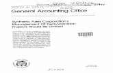 General Accounting Office - Government Accountability Office · General Accounting Office Synthetic Fuels Corporation’s Management Of Demonstration Projects Would Be Limited Department