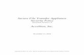 Secure File Transfer Appliance Security Policy Accellion, Inc. Secure File Transfer Appliance Security