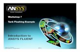 Introduction toIntroduction to ANSYS FLUENT · WS7: Tank Flushing Mesh Import Customer Training Material • Start a new 3D FLUENT session • Read or import the mesh file tankflush.msh.gz