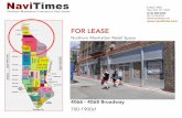 Northern Manhattan Retail Space · 8 West 126th New York, NY 10027 (212) 928-5050 (917) 418-4725 info@navitimes.com FOR LEASE Northern Manhattan Retail Space 4066 - 4068 Broadway