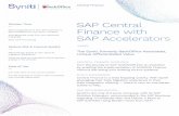 SAP Central Finance with SAP Accelerators - Syniti · SAP Central Finance with SAP Accelerators — CENTRAL FINANCE OVERVIEW Turn the journey to SAP S/4HANA ® into an evolution by