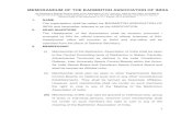 MEMORANDUM OF THE BADMINTON ASSOCIATION OF INDIA€¦ · 1 MEMORANDUM OF THE BADMINTON ASSOCIATION OF INDIA (As adopted by Special General Body of the Association on 27th January,