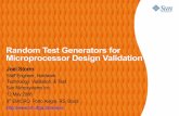Random Test Generators for Microprocessor Design Validation · 2 Joel Storm 8th EMICRO, Porto Alegre, RS, Brazil Agenda •Design Verification Process Overview >Functional Verification