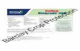 Gallup Biograde 360 - Barclay · 2016-07-05 · Barclay Gallup Biograde 360 is a systemic herbicide for the control of most broad-leaved and grass weeds in: • Asparagus • Barley