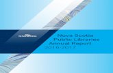 Nova Scotia Public Libraries Annual Report · FINANCES Nova Scotia Public Libraries Annual Report 2016-2017 9 Regional Libraries 80 Branches 950,000 citizens For further information
