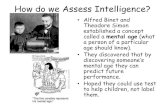 How do we Assess Intelligence? - James M. Bennettjmbpsych.weebly.com/.../4/...terman_and_assessment.pdf · low on an IQ test? Binet Terman Study, and develop self-discipline and attention
