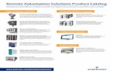 D352517X012 - Remote Automation Solutions Product Catalog · 2019-06-13 · Remote Automation Solutions Product Catalog Emerson is the leading supplier of cutting-edge technology