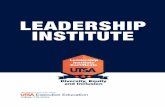 LEADERSHIP INSTITUTE - College of Business...210.458.4778 | execed@utsa.edu execed.utsa.edu The Leadership Institute Certificate is built around nine core workshops in leadership,