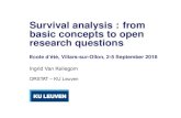 Survival analysis : from basic concepts to open research ... · Basic concepts Cure models Introduction Ongoing research Dependent censoring Introduction Ongoing research Measurement