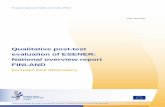 Qualitative post-test evaluation of ESENER – National ... · Qualitative post-test evaluation of ESENER – National overview report - Finland In terms of sectoral distribution,