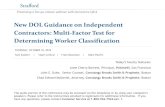 New DOL Guidance on Independent Contractors: Multi-Factor ...media.straffordpub.com/products/new-dol-guidance-on-independent... · discounted equipment or supplies without indicating