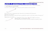 UNIT 7 ANALYTIC GEOMETRY - WordPress.com · 5/7/2017  · UNIT 7 ANALYTIC GEOMETRY 3. SCALAR PRODUCT OF TWO VECTORS The scalar product or dot product of two vectors and is equal to: